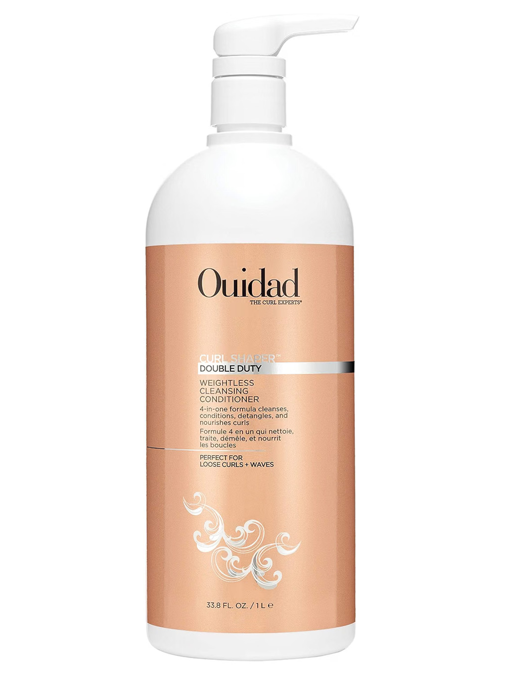 Ouidad Curl Shaper Double Duty Cleansing Conditioner 33.8 oz / 1 Liter with Pump